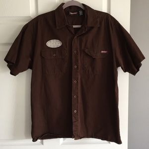 Dickies Men’s Brown Button Down Shirt